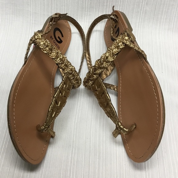 Guess Darling Gold Thong Sandals - Picture 4 of 6